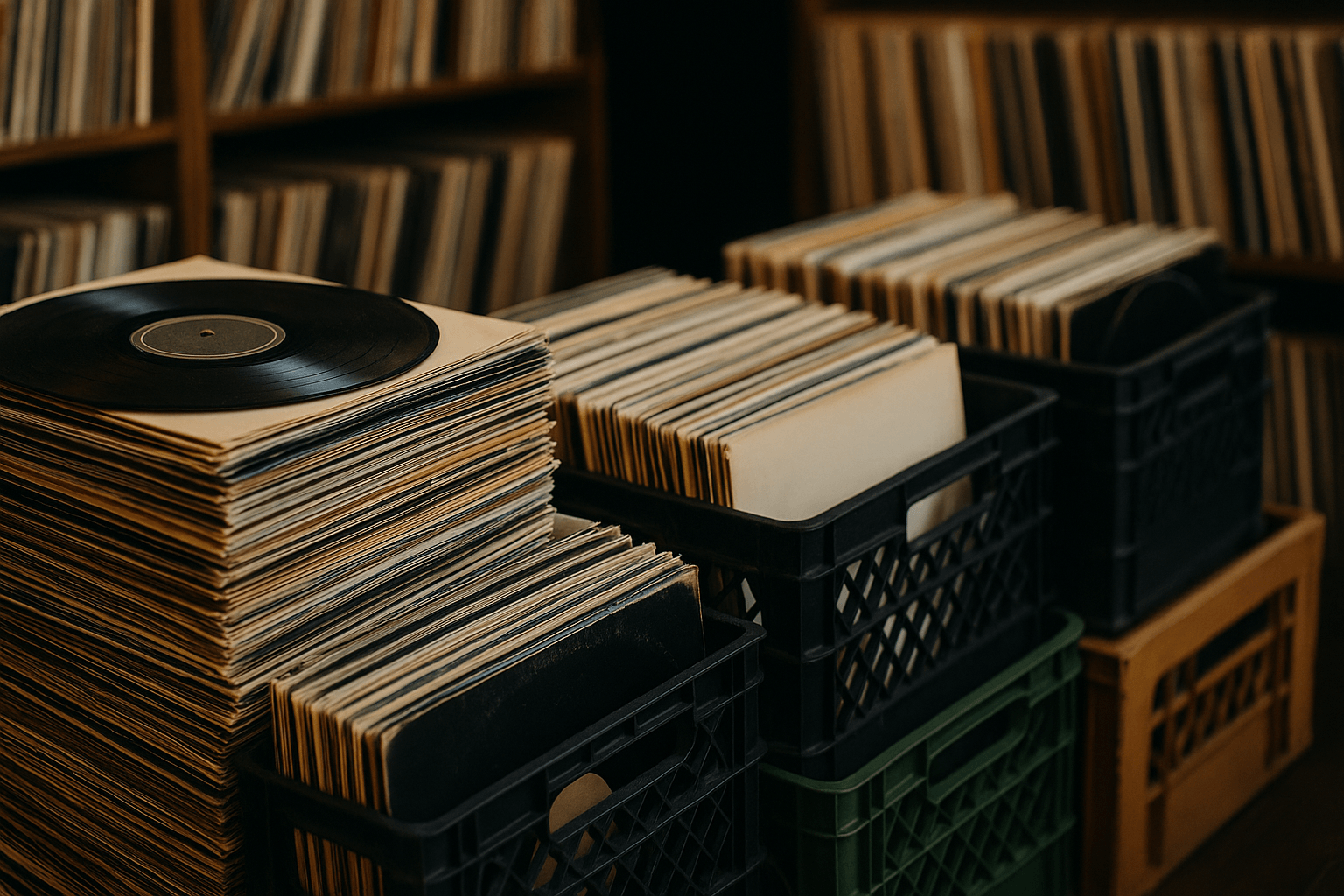 Vinyl Records Background